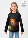 Детский лонгслив / Лиса с огненной короной