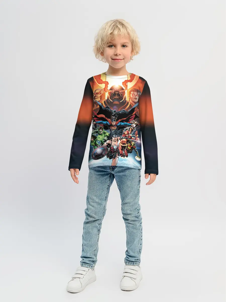 Детский лонгслив / Darkseid VS Justice League