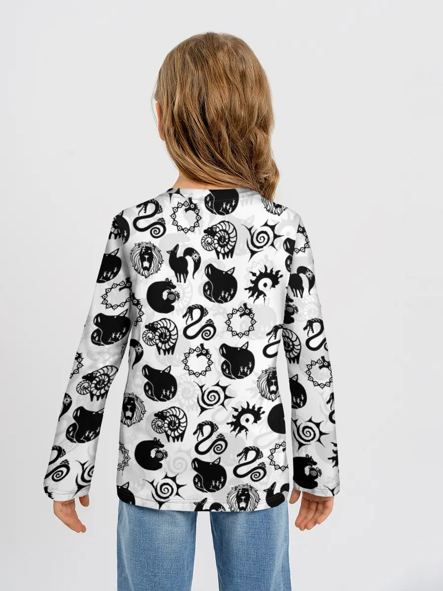 Детский лонгслив / 7 СМЕРТНЫХ ГРЕХОВ СИМВОЛЫ