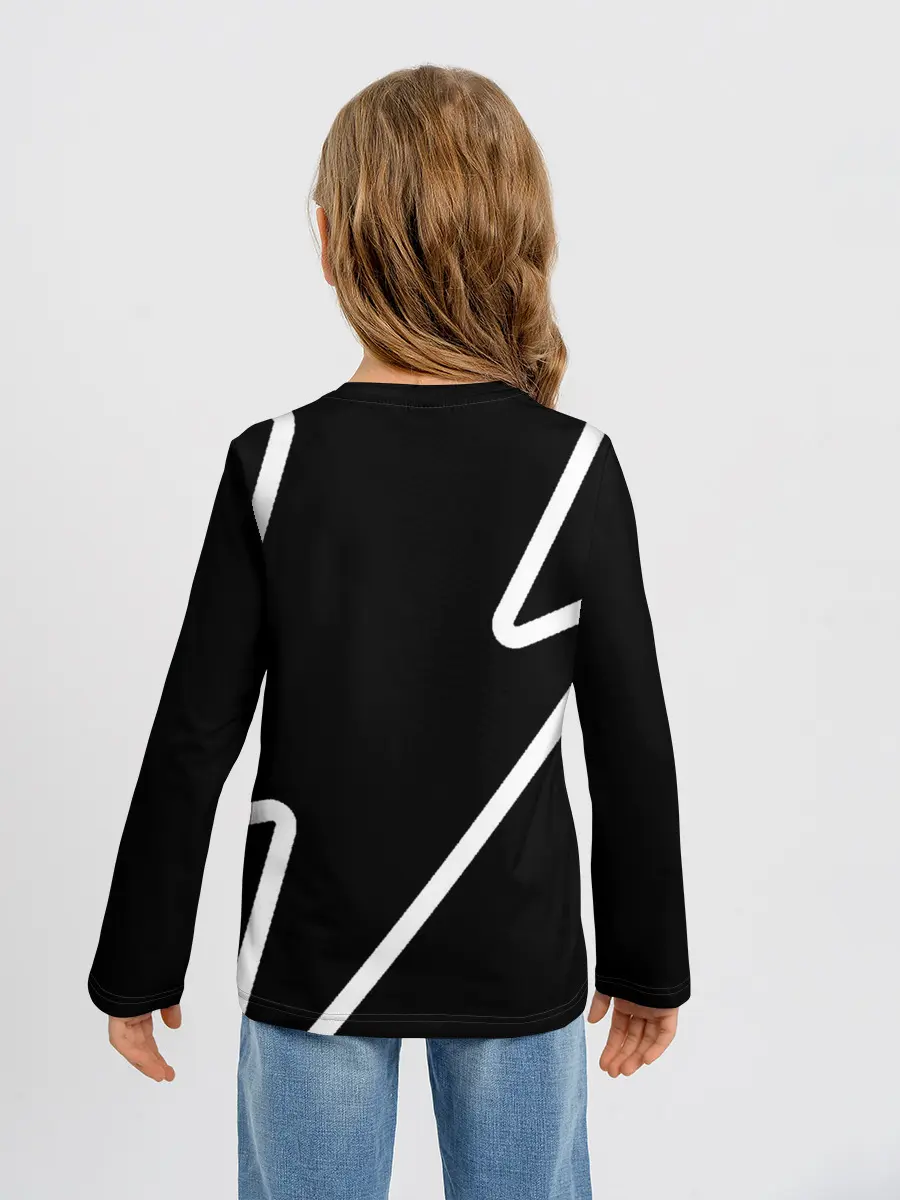 Детский лонгслив / Stand out black
