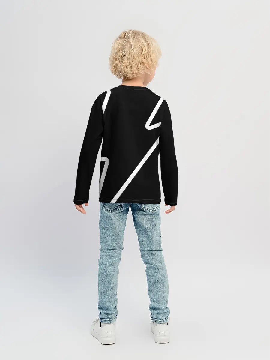 Детский лонгслив / Stand out black