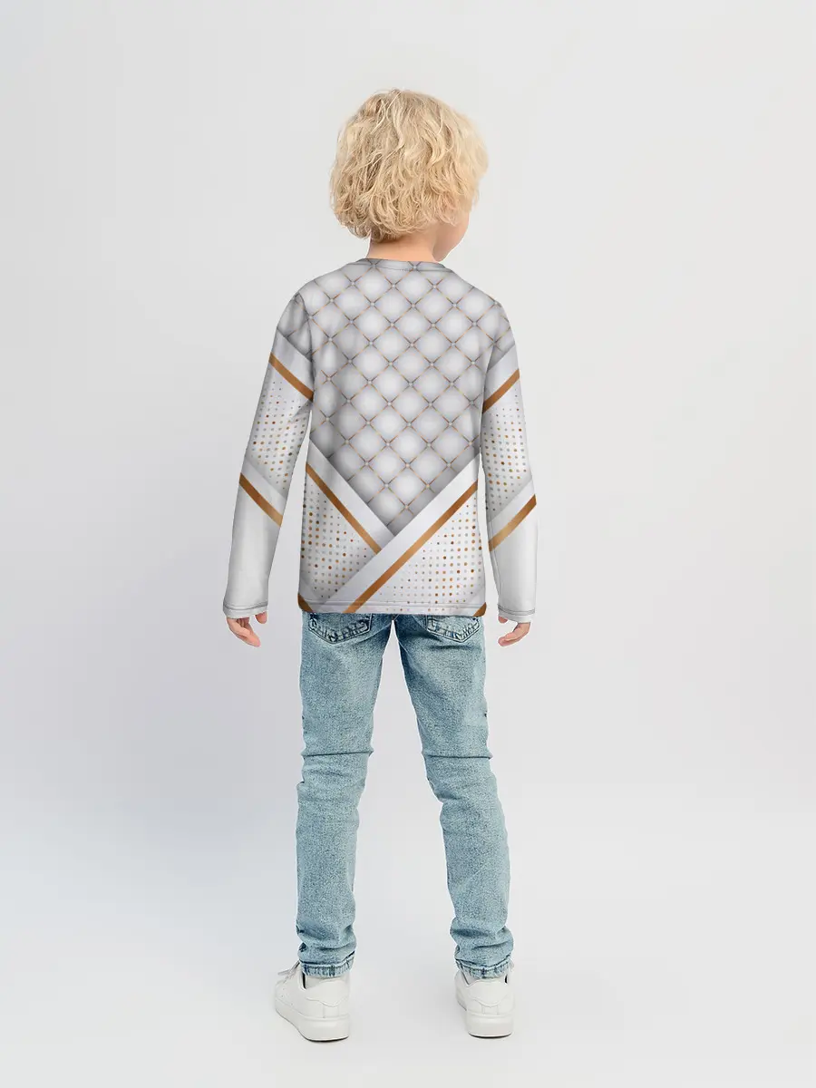 Детский лонгслив / Luxury white & Gold