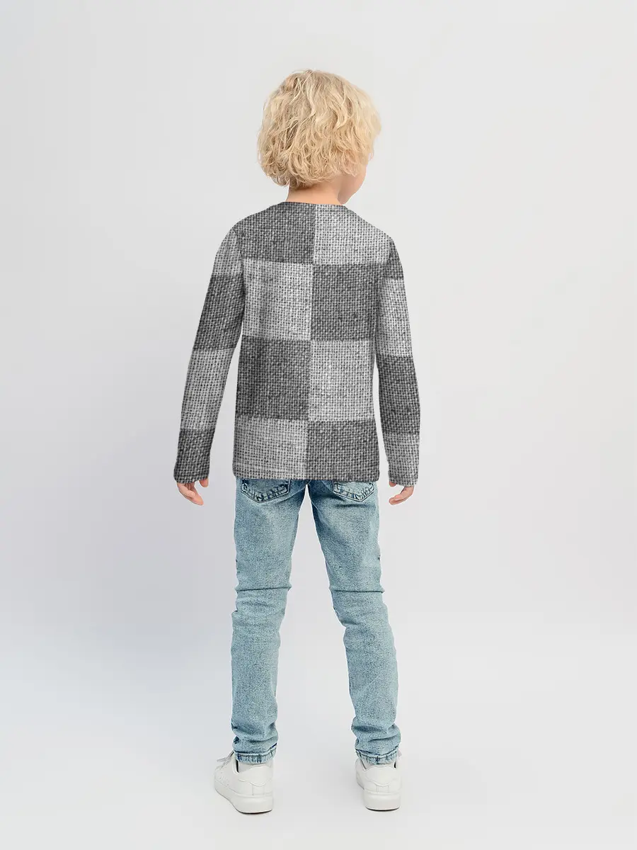 Детский лонгслив / Denim Patchwork