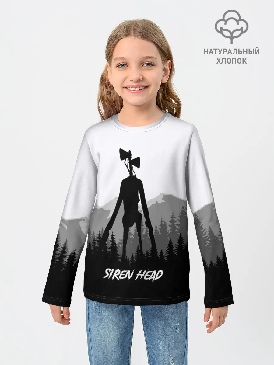 Детский лонгслив / SIREN HEAD | DARK FOREST