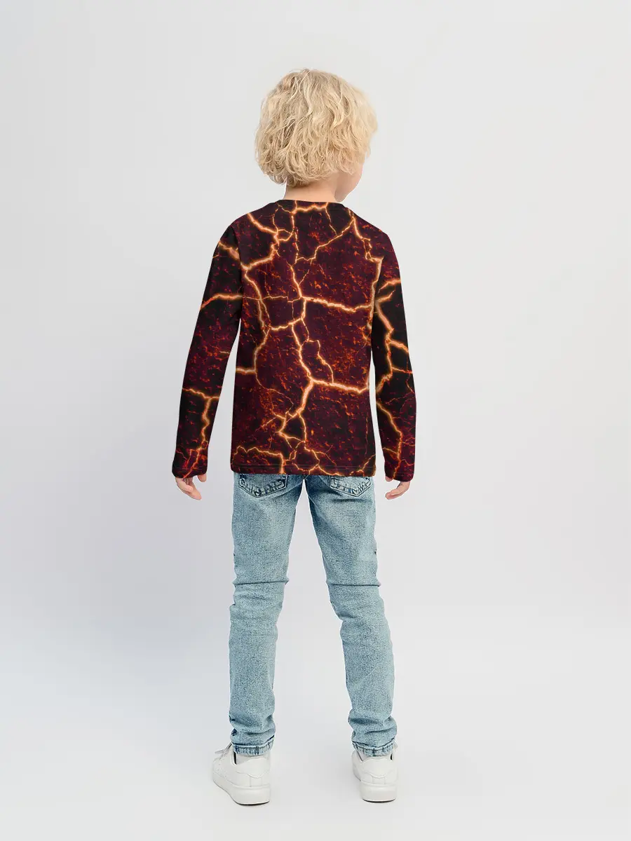 Детский лонгслив / Лава