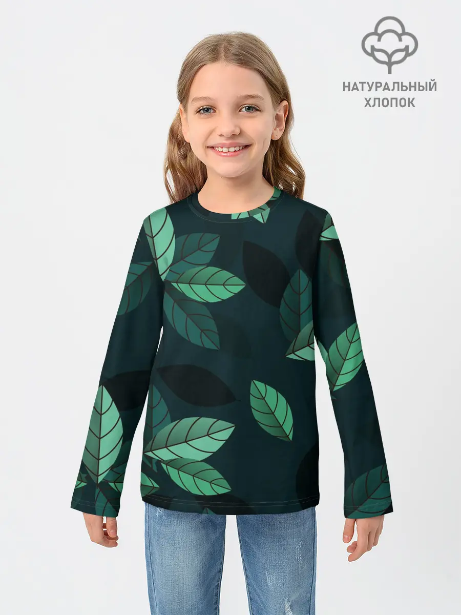 Детский лонгслив / листва