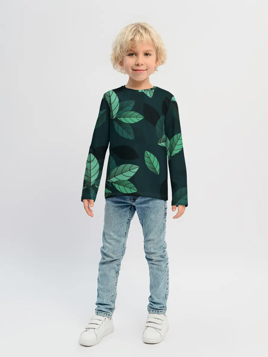Детский лонгслив / листва