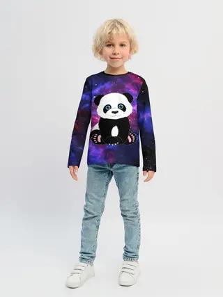 Детский лонгслив / Space Panda