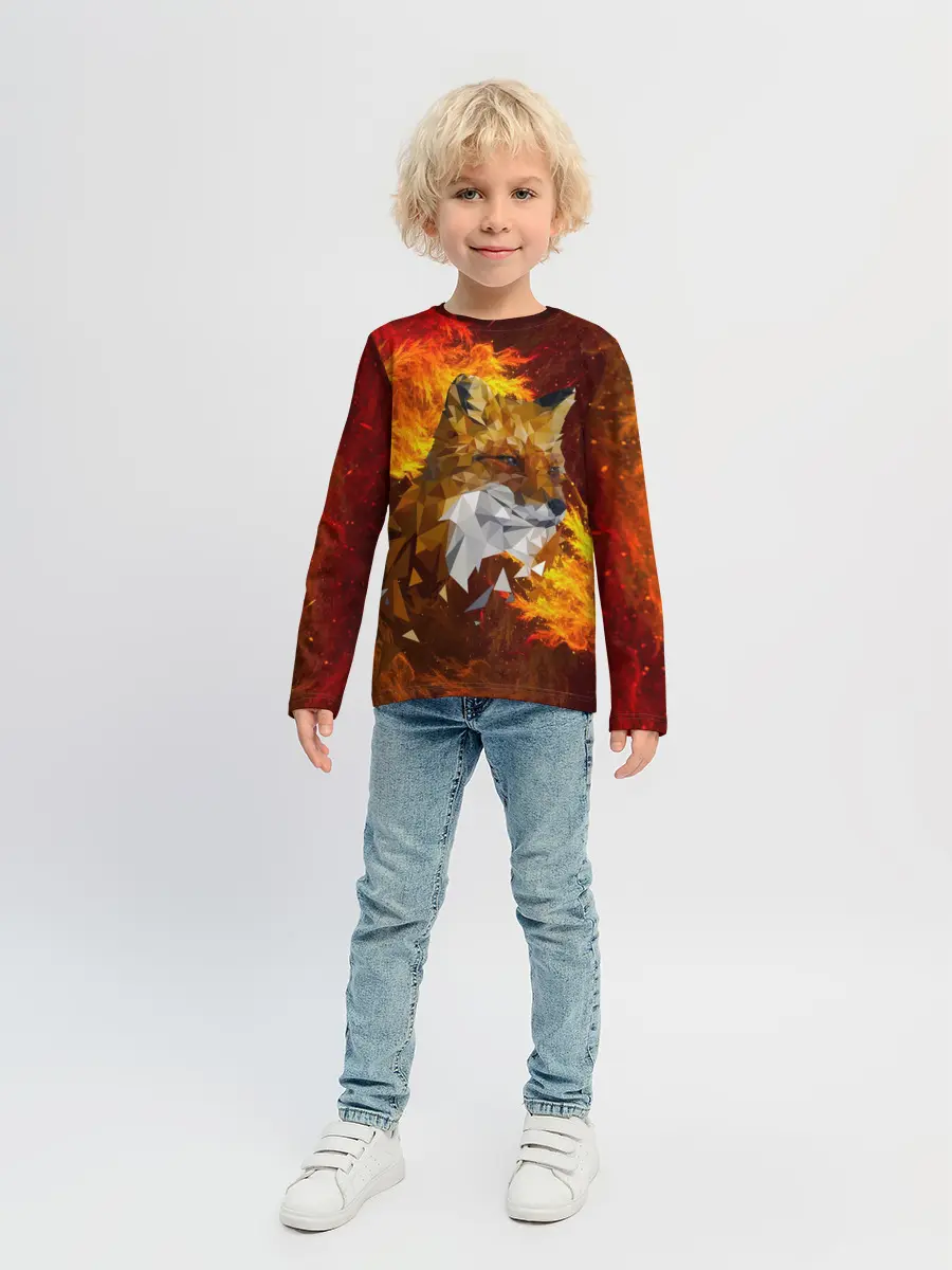 Детский лонгслив / Огненный Лис