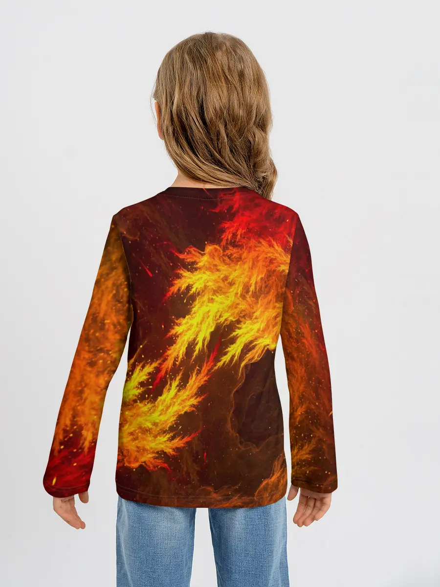 Детский лонгслив / Огненный Лис