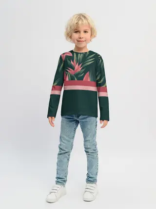 Детский лонгслив / Лилии