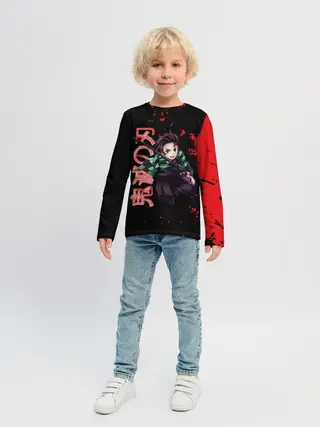 Детский лонгслив / Танджиро Kimetsu no Yaiba