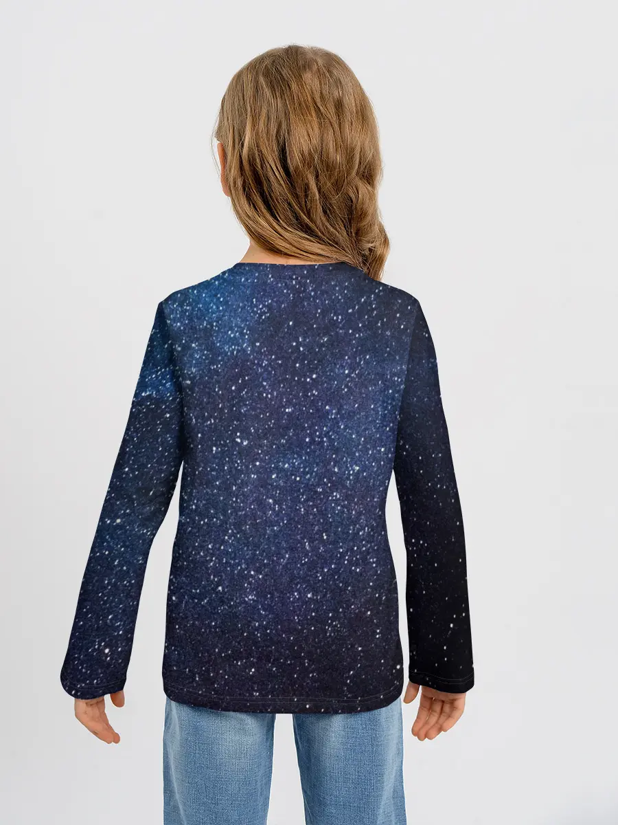 Детский лонгслив / Земля в космосе