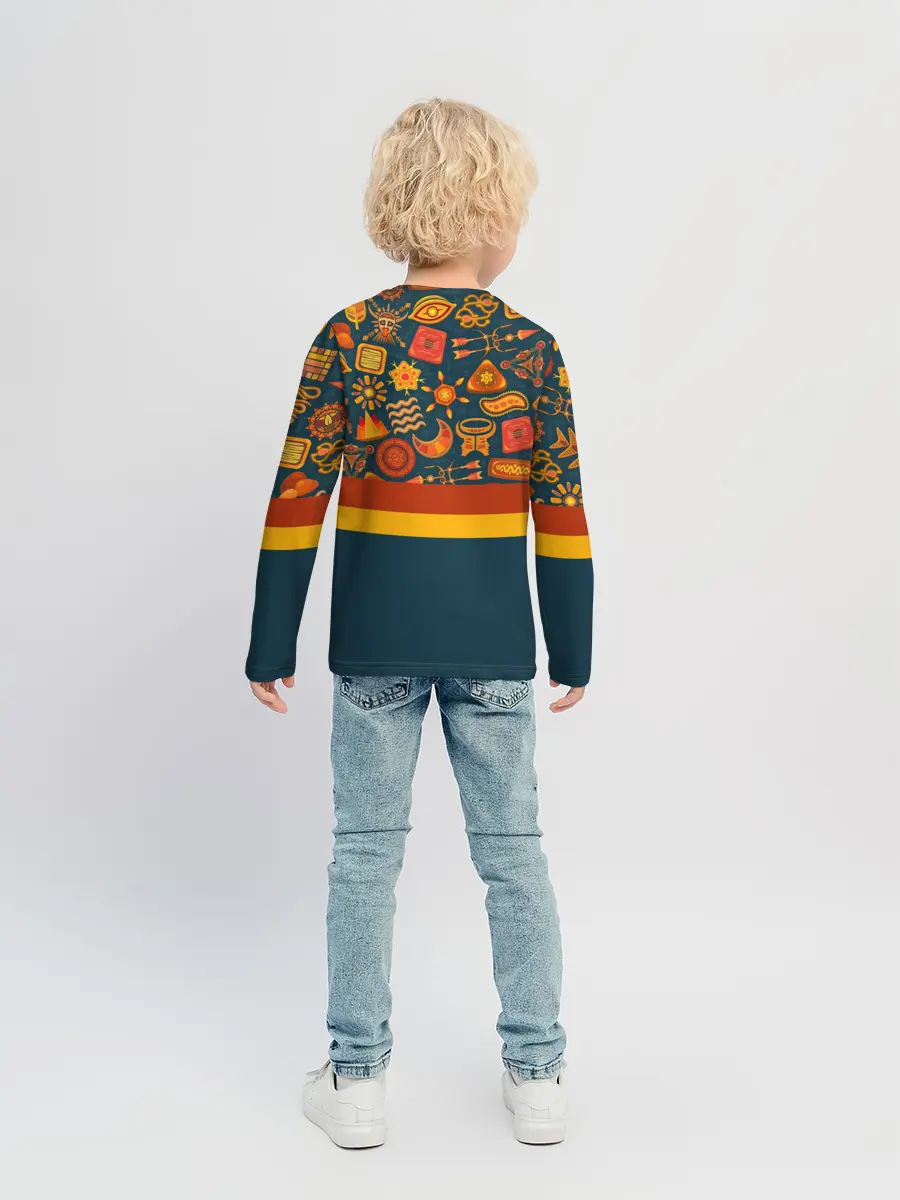 Детский лонгслив / Африканская Символика