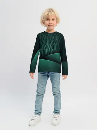 Детский лонгслив / Luxury Green