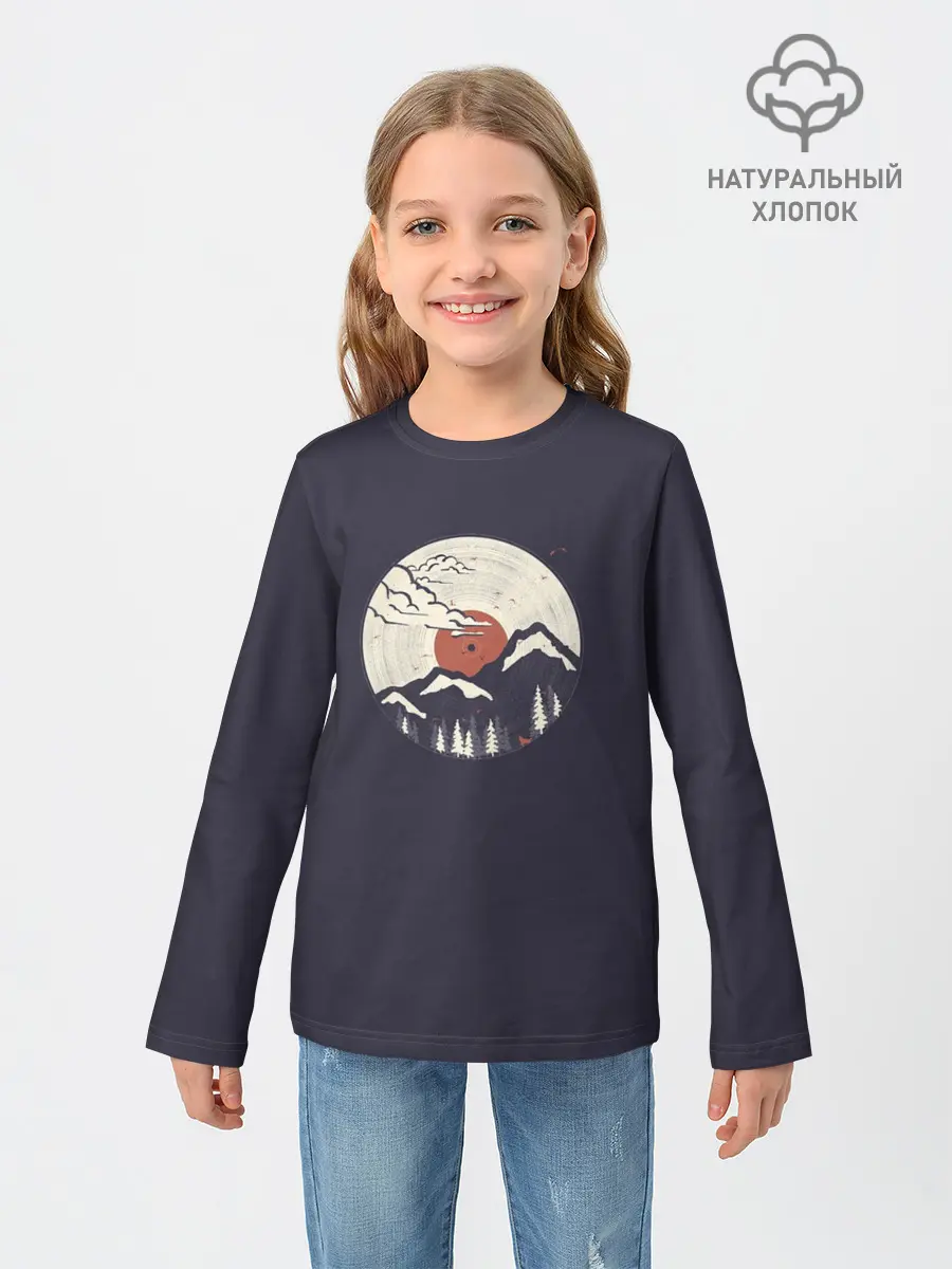 Детский лонгслив / Mountain. Vinyl Record