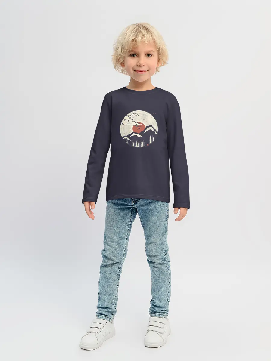 Детский лонгслив / Mountain. Vinyl Record