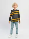 Детский лонгслив / Желтые полосы
