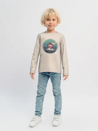 Детский лонгслив / Вулкан Фудзияма. Япония