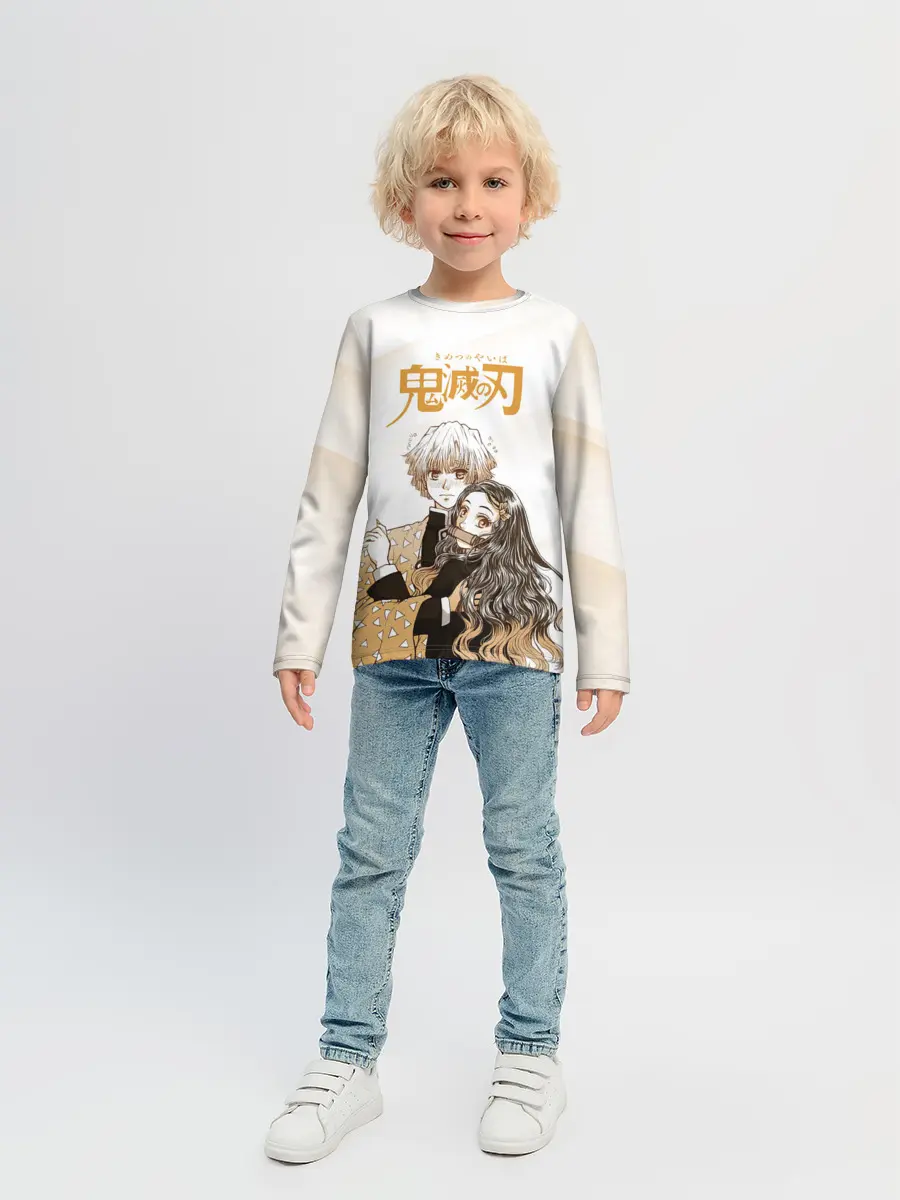 Детский лонгслив / Зеницу и Незуко Kimetsu no Yaiba