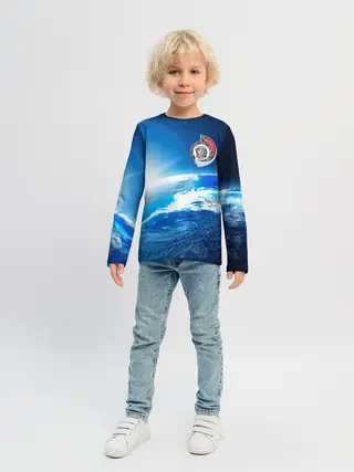 Детский лонгслив / Юрий Гагарин Планета Земля