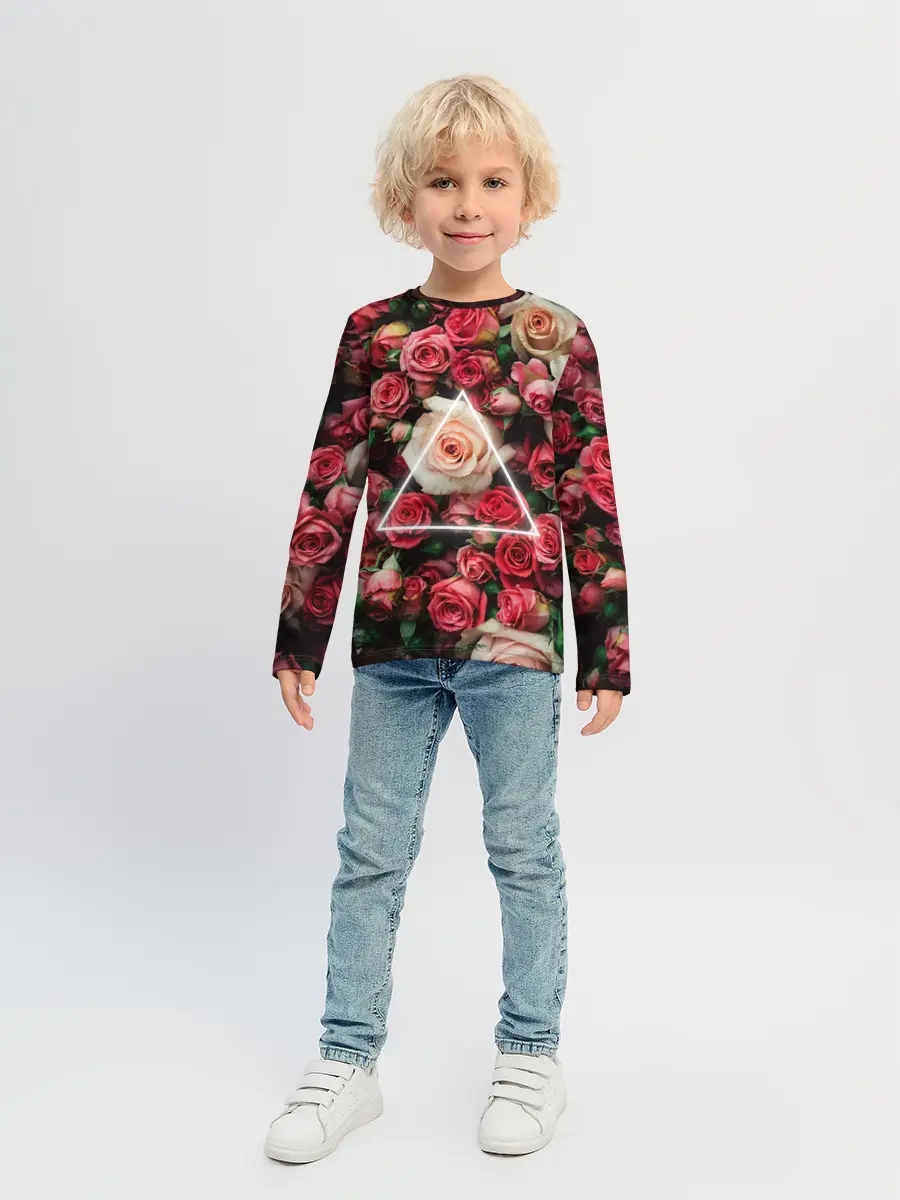 Детский лонгслив / ROSE NEON | РОЗЫ НЕОН