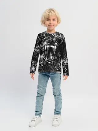 Детский лонгслив / Волчья пасть
