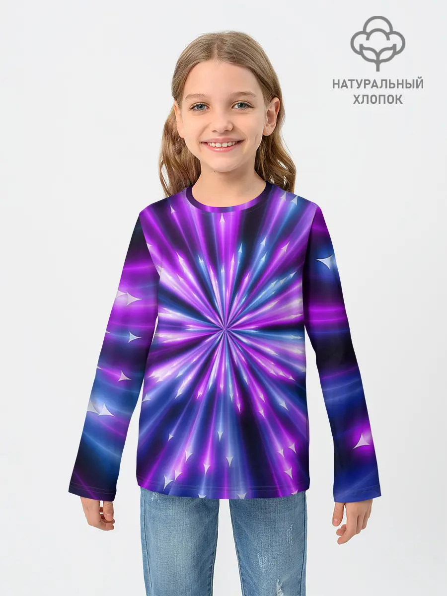 Детский лонгслив / Неоновые стрелы