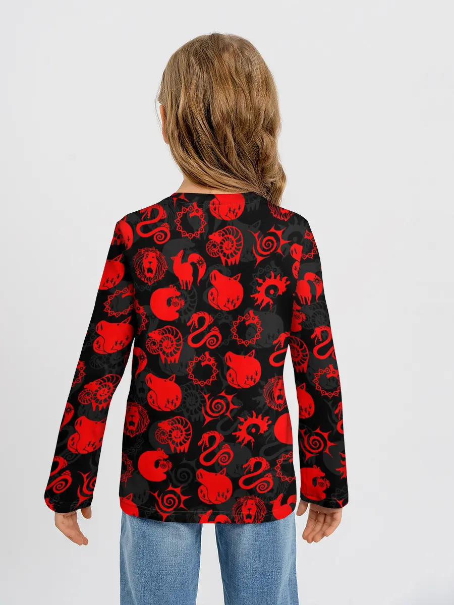 Детский лонгслив / СИМВОЛЫ ГРЕХОВ 7 DEADLY SINS