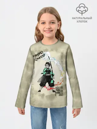 Детский лонгслив / Tanjiro Kamado Kimetsu no Yaiba