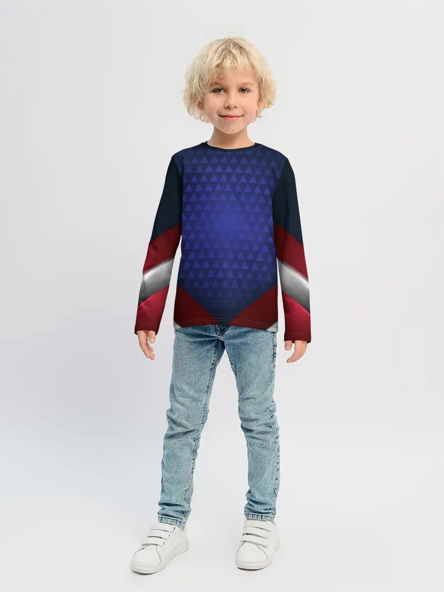 Детский лонгслив / Blue abstract