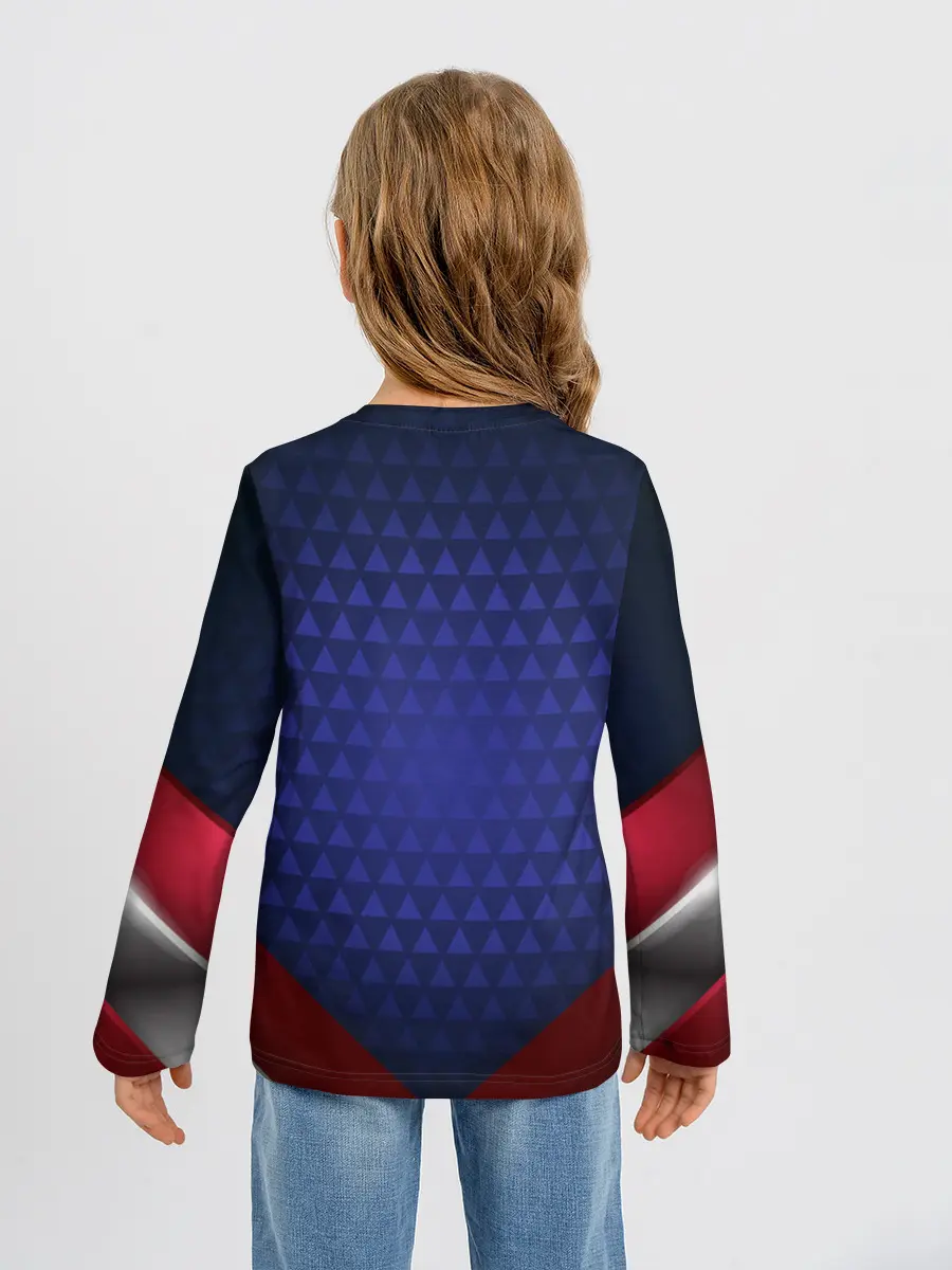 Детский лонгслив / Blue abstract