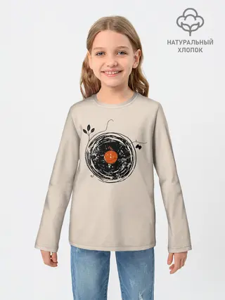 Детский лонгслив / Natural Vinyl Records Vintage