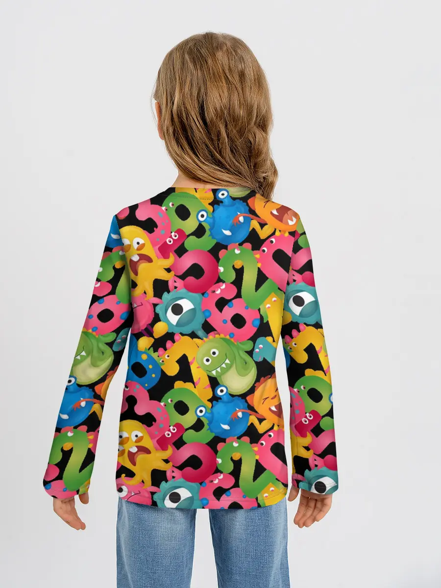 Детский лонгслив / Monstry с цифрами