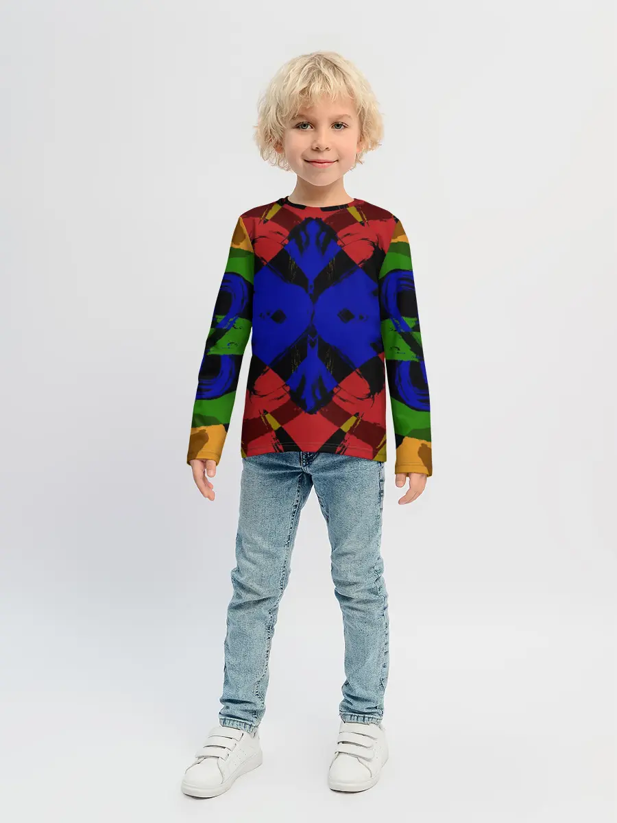 Детский лонгслив / Абстракция