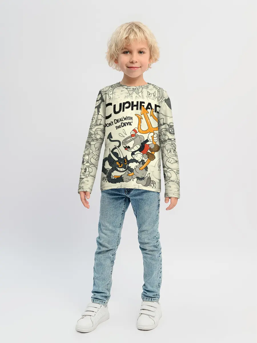Детский лонгслив / Cuphead and Devil