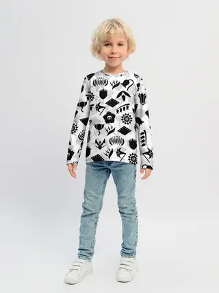 Детский лонгслив / БЛИЧ КАПИТАНЫ ГОТЕЙ 13 ЭМБЛЕМЫ