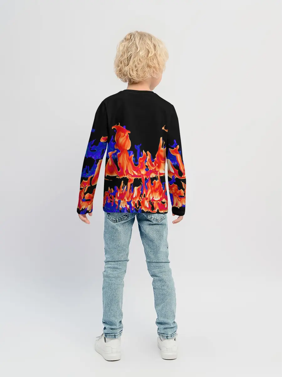 Детский лонгслив / Огненный Дракон