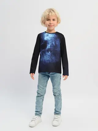 Детский лонгслив / Призрачный череп