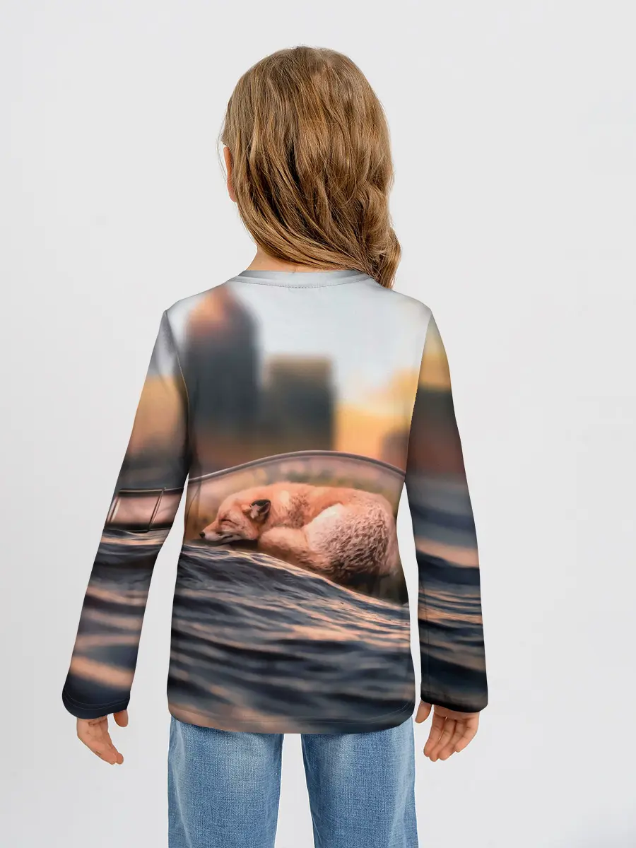 Детский лонгслив / Лисенок в бутылке