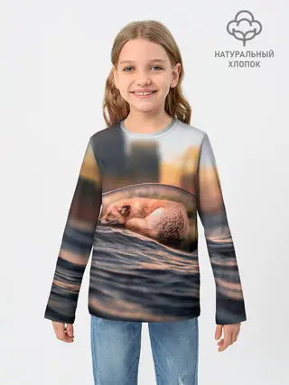 Детский лонгслив / Лисенок в бутылке