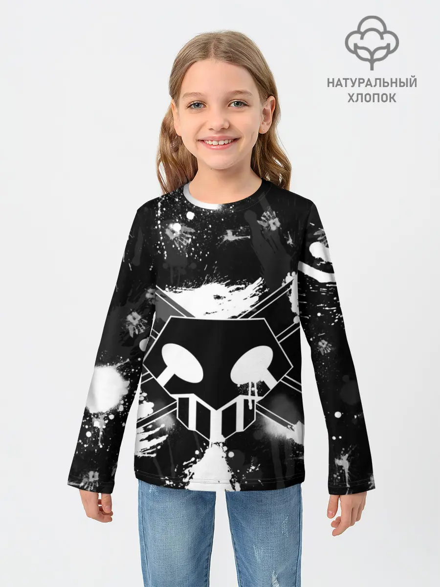 Детский лонгслив / БЛИЧ ШИНИГАМИ ЛОГО НА СПИНЕ