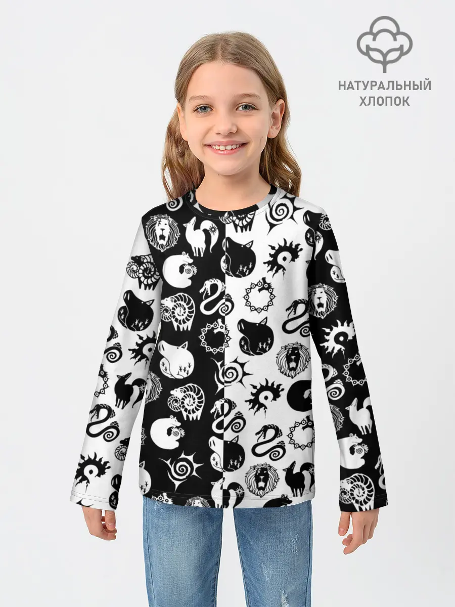 Детский лонгслив / ЭМБЛЕМЫ 7 СМЕРТНЫХ ГРЕХОВ