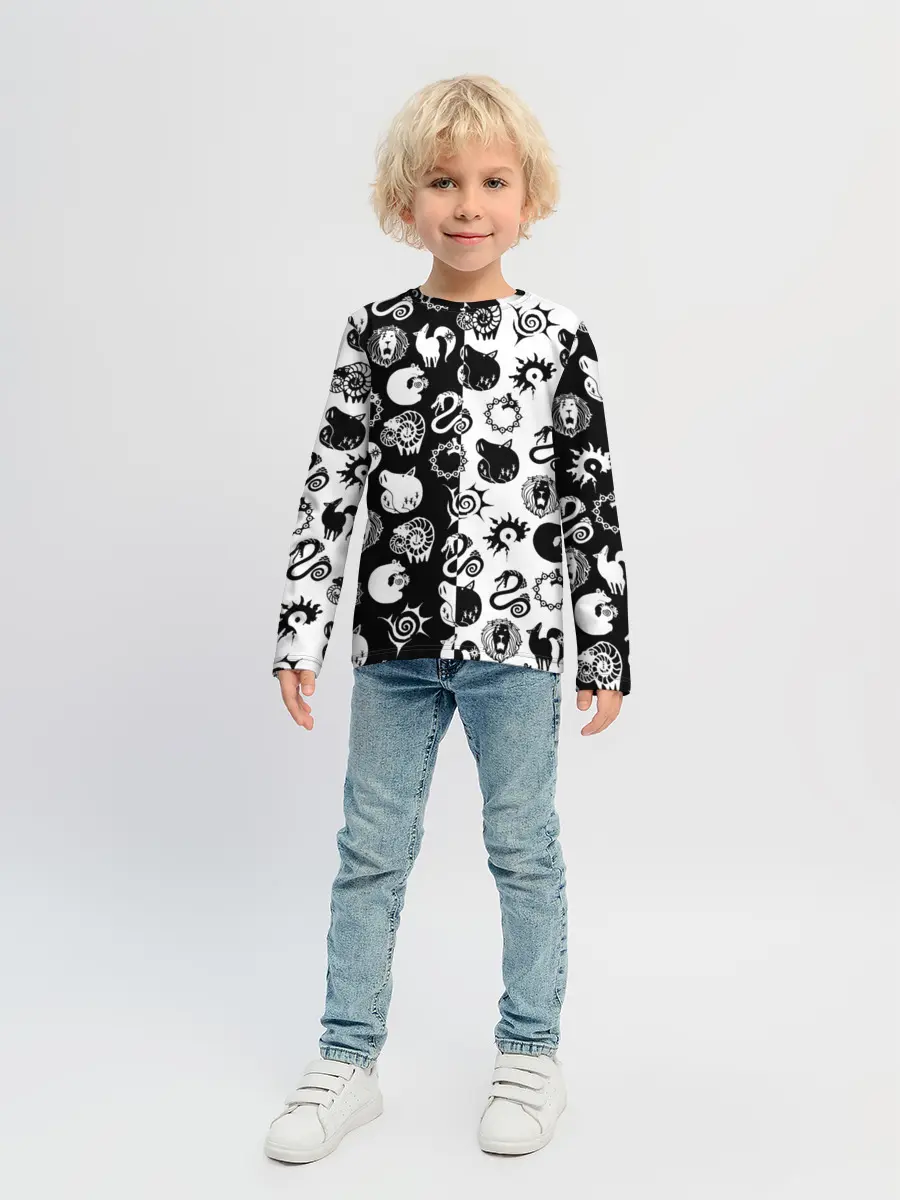 Детский лонгслив / ЭМБЛЕМЫ 7 СМЕРТНЫХ ГРЕХОВ