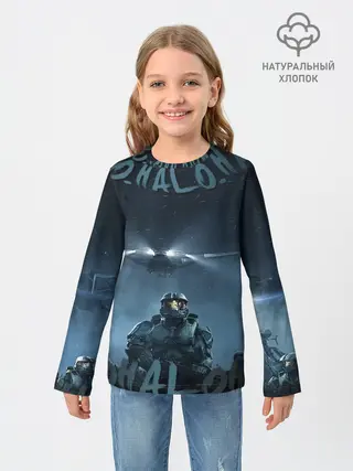 Детский лонгслив / Halo calligraphy