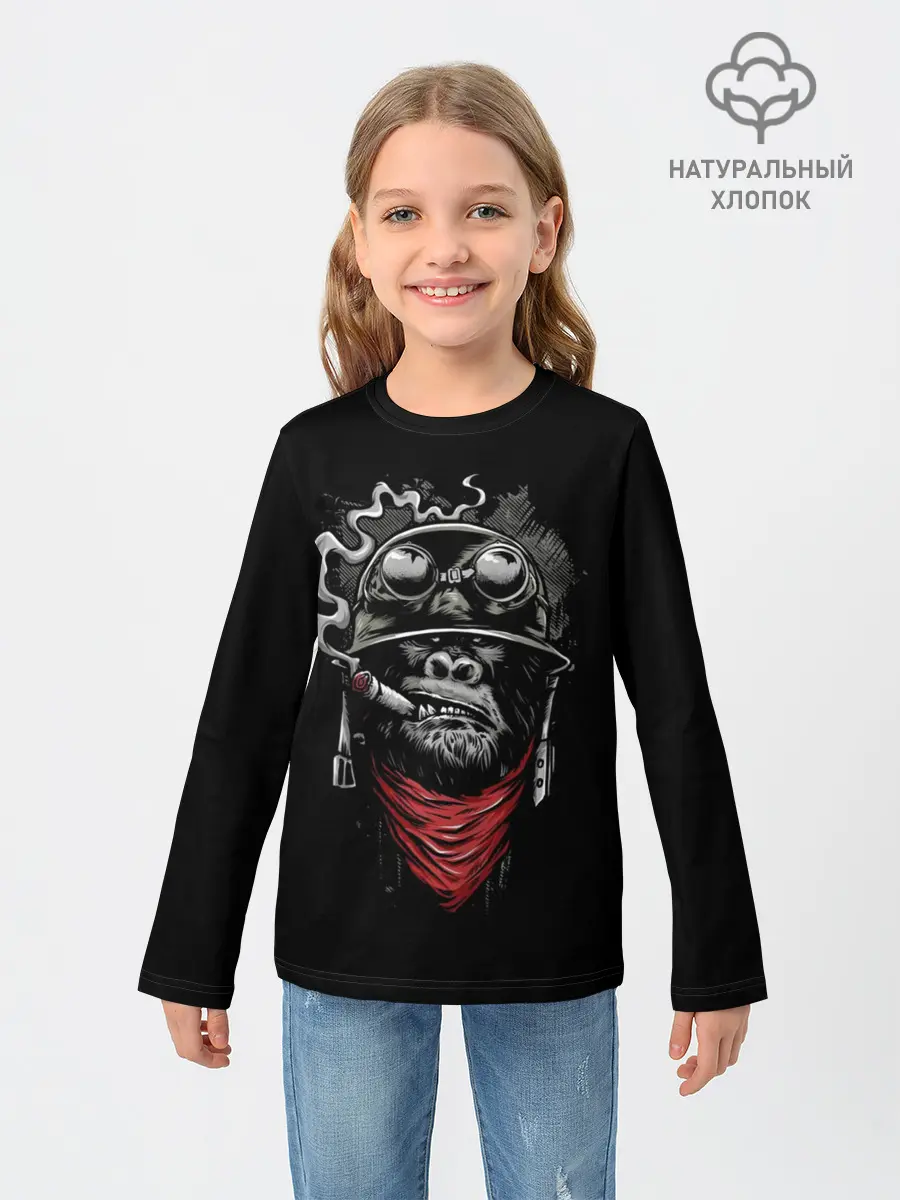 Детский лонгслив / Gorilla Rambo