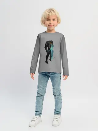 Детский лонгслив / Кибер любовь