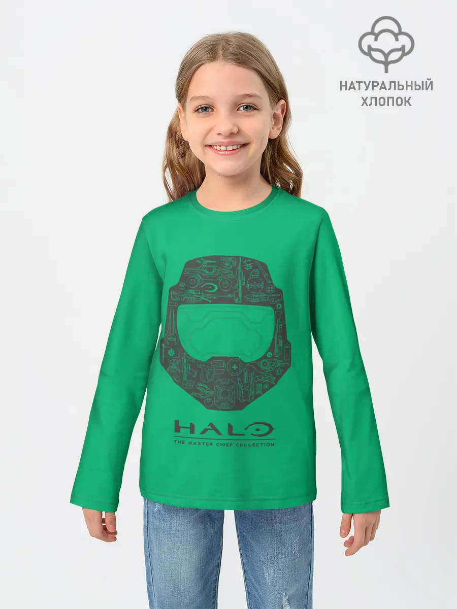 Детский лонгслив / Хэйло грин