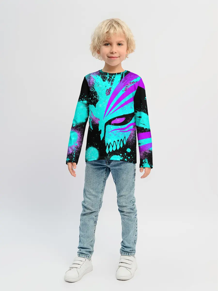 Детский лонгслив / БЛИЧ МАСКА ПУСТОГО НЕОН