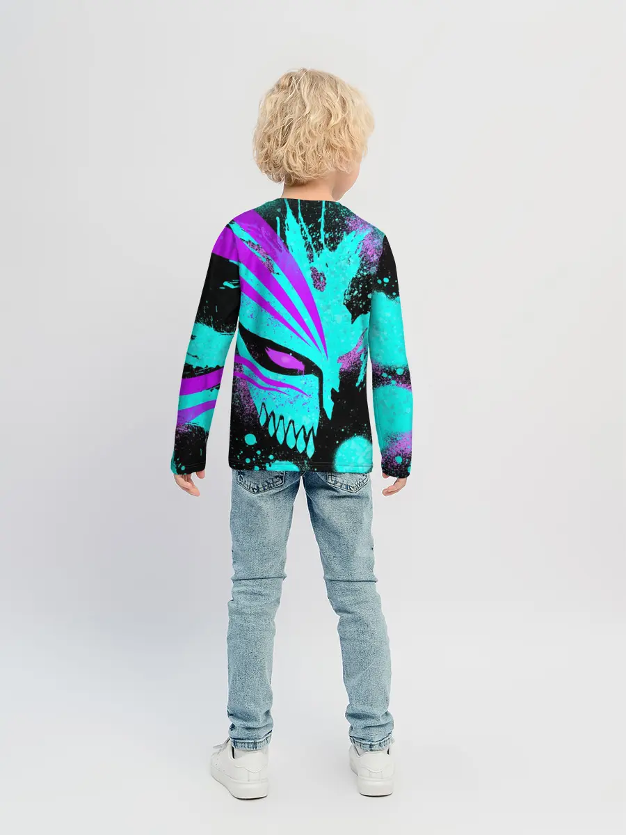 Детский лонгслив / БЛИЧ МАСКА ПУСТОГО НЕОН